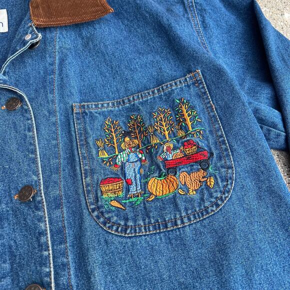 Casey Coleman 4 Seasons Denim 100% Cotton Shacket Chore Jacket Sz M/L - Picture 7 of 9